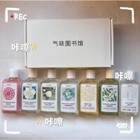 Gel tắm thơm, kem dưỡng thể, dầu gội kích thước du lịch, gói di động