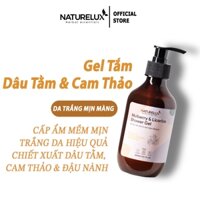 Gel tắm trắng da Dâu Tằm Cam Thảo giúp da sáng mịn, dưỡng ẩm, chứa Niacinamide, Kojic acid NATURELUX 300ml
