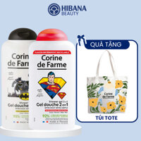 Gel tắm và gội cho bé Corine de Farme Batman - Superman Shower Gel 2 in 1