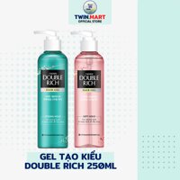 Gel Tạo Kiểu Double Rich Strong Giữ Nếp Uốn Tóc - Soft Giữ Nếp Tự Nhiên 250ml - Strong Hold - Xanh