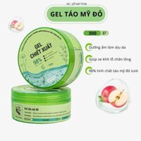 Gel Táo Mỹ Đỏ dưỡng da 98% phù hợp với da khô, nhạy cảm 300gr(hũ) - Red Apple Gel - 3C PHARMA