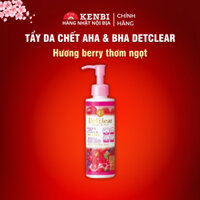 Gel tẩy tế bào chết chứa AHA và BHA Detclear Meishoku hương dâu 180ml Nhật Bản