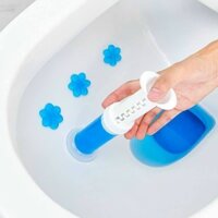 Gel thơm khử mùi diệt khuẩn bồn cầu toilet hình bông hoa 6 mùi hương loại cao cấp có hộp đựng-combo 4 ống