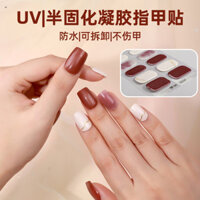 Gel tốt lành Miếng dán móng tay Châu Âu Mỹ Bột vỏ sò Mắt mèo Chiếu sáng UV Nhãn dán móng tay