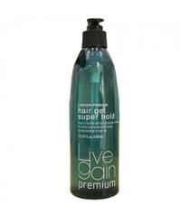 Gel vuốt tóc cứng Livegain Premium Hair Super Hold 450ml, tạo kiểu vuốt cho tóc thẳng dựng dành cho Nam và Nữ