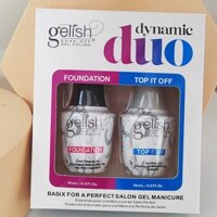 Gelish 15mL Foundation Base Coat No Wipe Top Coat Clear UV Gel Nail Polish