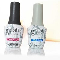 Gelish 15mL Foundation Base Coat No Wipe Top Coat Clear UV Gel Nail Polish