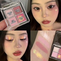 Gellas Chameleon Eye Shadow Conspicious Pack 4 Màu Phấn Mắt Bảng Màu Ngọc Trai Trái Đất