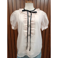 GEM thanh lý - Áo voan cổ bèo tay bồng bymo - Size XXXL