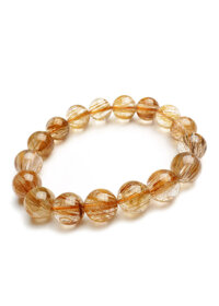 Gembank Lắc Tay Thạch Anh Tóc Nâu Đỏ 11MM