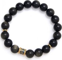 Gembank Vòng Tay Đá Opal Mắt Mèo Đen Tự Nhiên 10MM