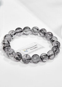 Gembank Vòng Tay Thach Anh Tóc Đen 11MM Kèm Giấy Kiểm Định PNJ