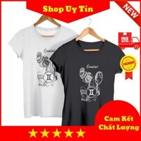 Gemini - Cung Song Tử - Áo Thun In UniSex Cao Cấp 12 Cung Hoàng Đạo T-shirt Siêu Đẹp - Trắng Đen Xám