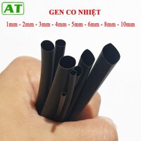 Gen Co Nhiệt Dài 1M Màu Đen Phi 1mm 2mm 3mm 4mm 5mm 6mm 8mm 10mm - 3mm