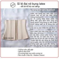 Gen nịt bụng Latex dáng chuẩn - Đai nịt bụng eo thon Hy Lạp - Da 26cm,XLbụng 98 - 105cm