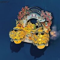 Genenic Qinhuai River Nhãn dán tủ lạnh Phụ kiện nhà bếp cổ điển Trang chủ