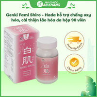 Genki Fami Shiro - Hada hỗ trợ chống oxy hóa, cải thiện lão hóa da hộp 90 viên