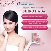 Genki Fami - Viên uống đẹp da Shirohada trắng da mờ sạm nám từ thiên nhiên