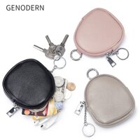 Genodern Ví Da Bò mini Đựng Tiền Xu / Chìa Khóa Đơn Giản Cho Nữ