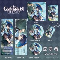 ★Genshin Impact★Bộ Sưu Tập Thẻ Bài Laser Scaramouche & Wanderer Game Merchandise Game Merchandise Có Móc Khóa