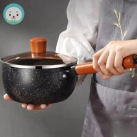 Gent Chống Dính Nước Sốt Span Luộc Nồi Sữa Tay Cầm Dài Đá Y Tế Omelette Chảo Có Nắp Nồi Canh Mini Đa Năng Cho Gia Đình Nhà Bếp EN