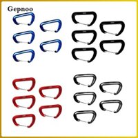 Gepnoo 5 Cái / bộ D Hình 12KN Võng Móc Ngoài Trời Đi Bộ Đường Dài Cắm Trại Leo Núi Carabiners Kẹp Móc Khóa 80 x 48mm
