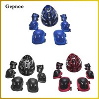 Gepnoo 7 Chiếc Người Lớn Thể Thao Ngoài Trời Miếng Lót Đầu Gối Miếng Lót Khuỷu Tay Tay Tay Và Mũ Bảo Hiểm Có Thể Điều Chỉnh