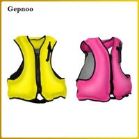 Gepnoo Áo Khoác Bơm Hơi Dây Kéo Hỗ Trợ Đa Năng Gear Life Vest Cho Hoạt Động Ngoài Trời Lướt Mái Chèo Lên Thuyền Kayak Trôi