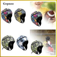 Gepnoo Bóng Bầu Dục Mũ Trẻ Em Đệm Mềm Thủ Môn Có Thể Điều Chỉnh Bọt Biển Mũ Bóng Đá Cho Ván Trượt Bóng Đá