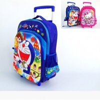 【Gesh bag】 Balo kéo học sinh cho bé xanh và hồng (Được chọn màu) không chọn hình