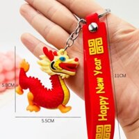 【Gesh bag】 HAIAN Cung Hoàng Đạo Móc chìa khóa hình rồng năm mới 2024 2024 Chúc mừng năm mới Móc khó