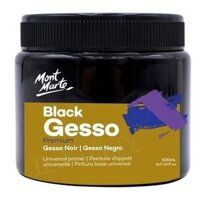 Gesso đen (hồ toan canvas) hiệu Mont Marte hũ 500ml