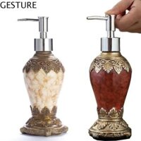 GESTURE Có thể đổ đầy lại Hộp đựng xà phòng mã não cổ điển Chống trượt Bơm chống Bình đựng xà phòng rửa tay Nhựa Rỗng Hộp đựng sữa tắm Phòng tắm