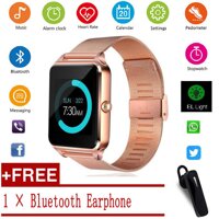 [Get 1 × Bluetooth Earphone] NEW Z60 PLUS Smart Watch Phone Pedometer Sedentary Remind Sleep Monitor Remote Camera compatible with SamsungXiaomi huaiweiIPHONE. Androidios Smartphones iPhone PK DZ09 GT08