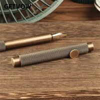 GETVOW Bút đài phun nước bằng đồng thau, Bút đài phun nước Mini Retro, Chất lượng cao EF / F / Bent Kim loại Văn phòng phẩm Chữ ký doanh nghiệp