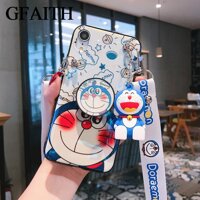 Gfaith Ốp Điện Thoại Cho OPPO F11 F11Pro F3 Cộng Với A37 A37F A71 2018 F11 Pro A57 Vỏ Blu-Ray Doraemon Khung Hoạt Hình Bìa Với Thời Trang Dây Đeo Thư Trường Hợp Bìa LazadaMall