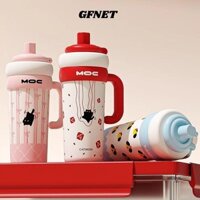 GFNET Cốc Cách Nhiệt GFNET, Cốc Hút Chân Không 750ML Uống Trực Tiếp, Ống Hút Phong Cách INS 316 Thép Không Gỉ Có Tay Cầm Bình Giữ Nhiệt Nhân Viên Văn Phòng