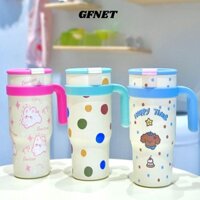 GFNET Cốc Cách Nhiệt GFNET, Cốc Hút Chân Không 1200ML Dung Tích Cao, Ống Hút Nắp Di Động Có Tay Cầm Bình Giữ Nhiệt Inox 316 Bé Trai Và Bé Gái
