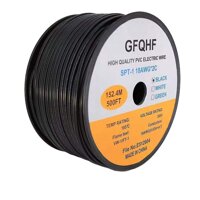 GFQHF 500foot 18 AWG Guage Zip Cord Electrical Wire, SPT1 Rated,UL Listed,for lighting extension cord (Black)