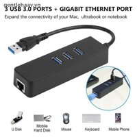 Gg 3 cổng USB 3.0 Gigabit Ethernet Lan RJ45 Bộ chuyển đổi mạng sang 1000Mbps VN