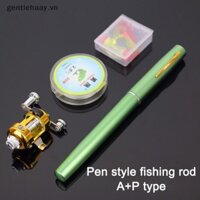 Gg Bút Cần Câu Mini Di Động Cần Câu Bộ Penfishingrod Bút Cần A + P Dòng Trống Cuộn VN