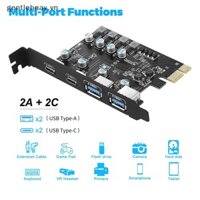 Gg PCI Express Card 2Port USBA / USBC 5Gbps USB3.2 Gen1 USB3.0 PCIE Card Mở rộng Thêm vào Bộ chuyển đổi thẻ cho Windows / MacOS / Linux VN