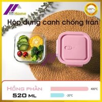 [gg5] Hộp đựng canh chống tràn bằng thủy tinh, hộp đựng thức ăn 1 ngăn 520ml