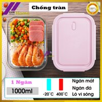 [gg5] Hộp đựng thức ăn tủ lạnh bằng thủy tinh chống tràn, chịu nhiệt an toàn 1000ml