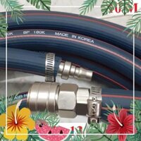 gh Com bo 10, 15, 20 Mét PHI 13 mm Ống hơi khí nén TOYORK - HÀN QUỐC Kèm bộ khớp nối nhanh và Đai xiết Inox