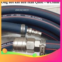 gh Com bo 10, 15, 20 Mét PHI 13 mm Ống hơi khí nén TOYORK - HÀN QUỐC Kèm bộ khớp nối nhanh và Đai xiết Inox
