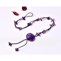 Gh miễn phí vận chuyển amethyst anklet amethyst rose anklet hand-woven anklet