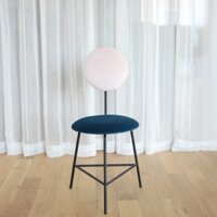 Ghế Ăn Bằng Vải Nỉ Màu Tương Phản Đơn Giản Hiện Đại Ghế Trang Điểm Bắc Âu Ghế Trang Điểm Ghế Đơn Gia Đình Tối Giản