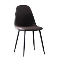 Ghế ăn bọc da simili  giả vải màu kem  xám  Nâu nhập khẩu đẹp duyên dáng thanh mảnh CC3003-P  chân thép sơn tĩnh điện màu gỗ  đen - C3003-P Nâu