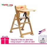 Ghế ăn bột IQ Toys HTP003 + Tặng bộ 2 thìa ăn dặm báo nóng canpol + 1 yếm ăn dặm